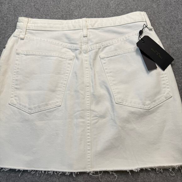 Women's‎ Rag & Bone Anna White Zip Front Denim Blue Jean Mini Skirt Size 30 NEW - Picture 8 of 10